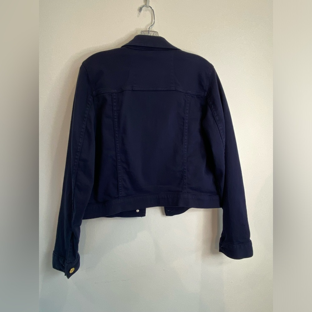 Michael Kors Denim Navy Blue Jacket With Gold Buttons - Picture 4 of 9